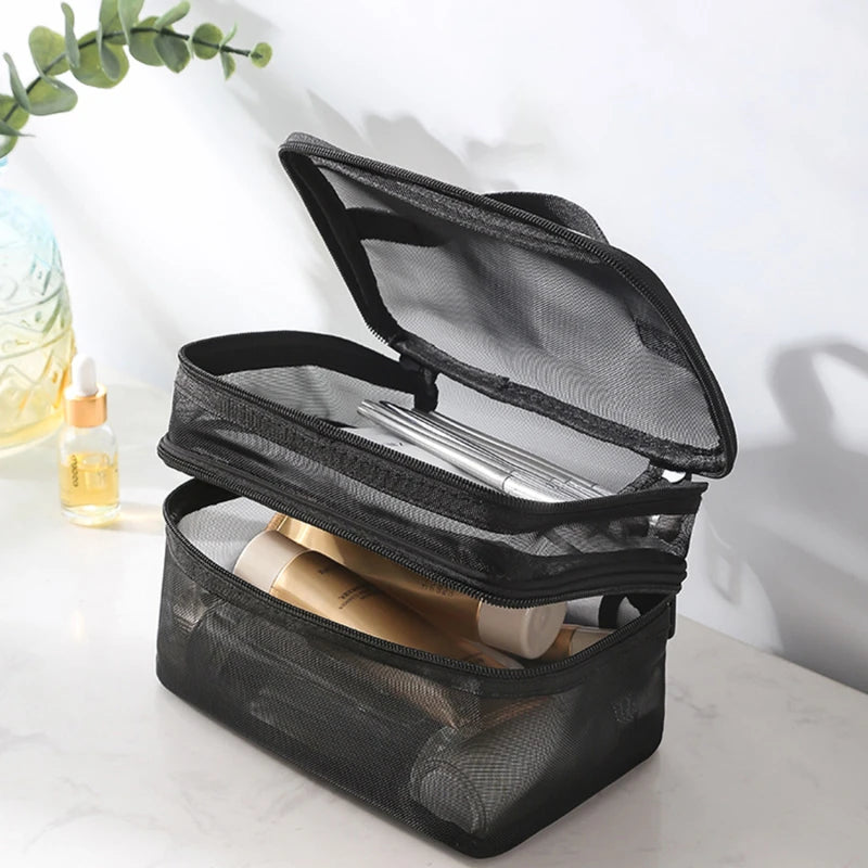 Travel 2 Layers Cosmetic Organizer Bag