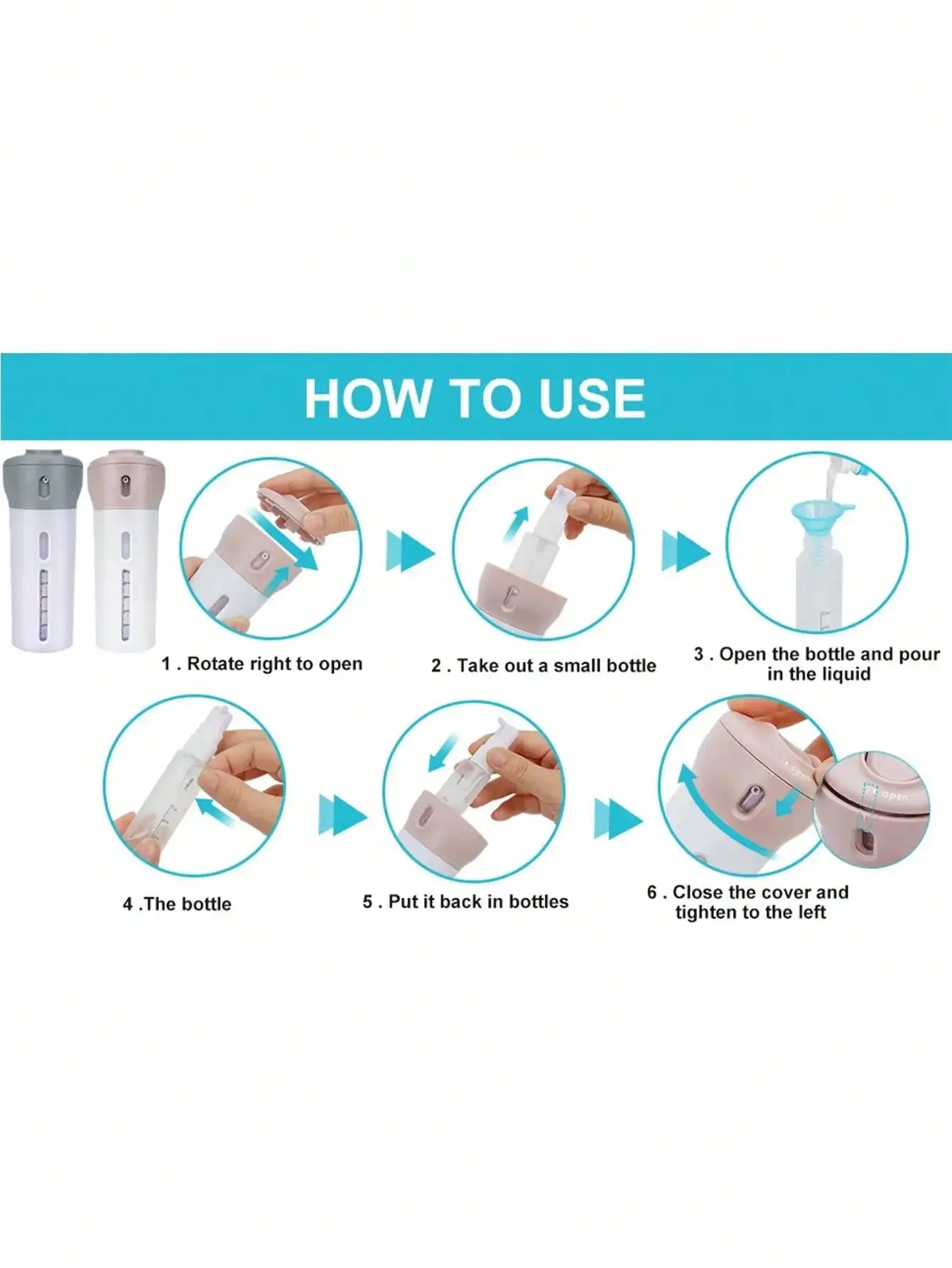 TravelEase 4-in-1 Travel Pump Bottle — The Only Toiletry Bottle You'll Ever Need