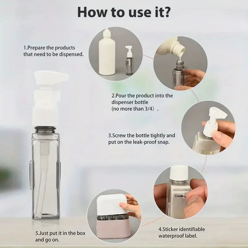 TravelEase Pro Cosmetic Dispenser — Premium Travel Bottle Set