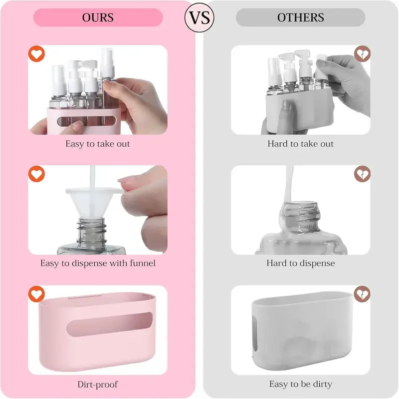 TravelEase Pro Cosmetic Dispenser — Premium Travel Bottle Set