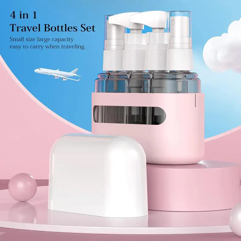 TravelEase Pro Cosmetic Dispenser — Premium Travel Bottle Set