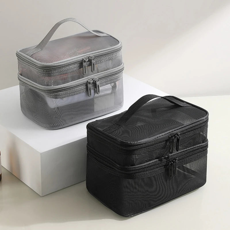 Travel 2 Layers Cosmetic Organizer Bag