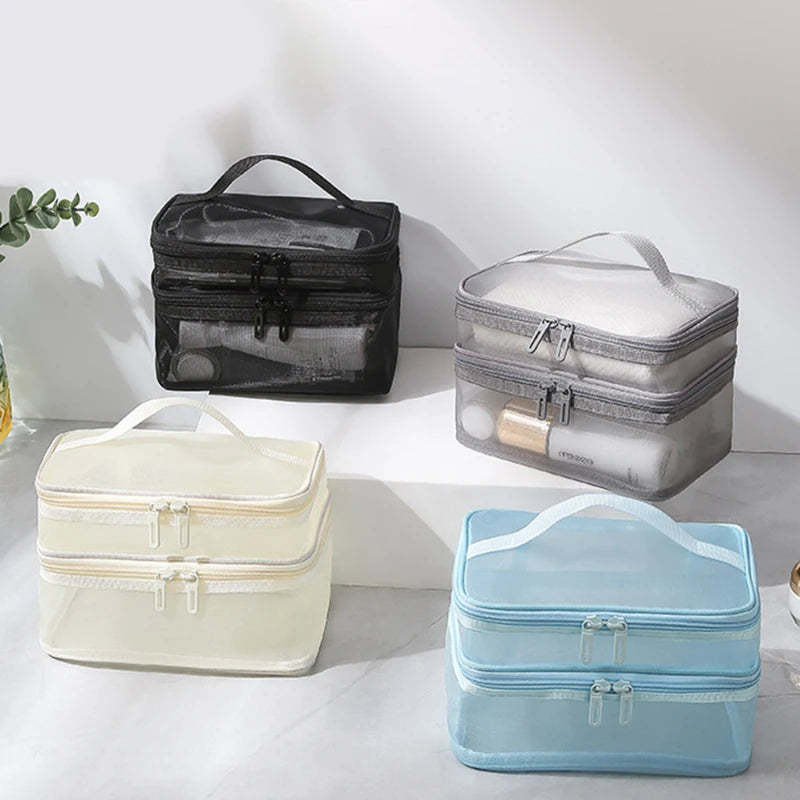 Travel 2 Layers Cosmetic Organizer Bag