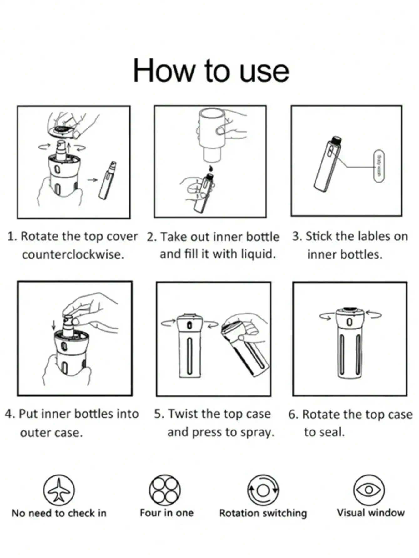 TravelEase 4-in-1 Travel Pump Bottle — The Only Toiletry Bottle You'll Ever Need