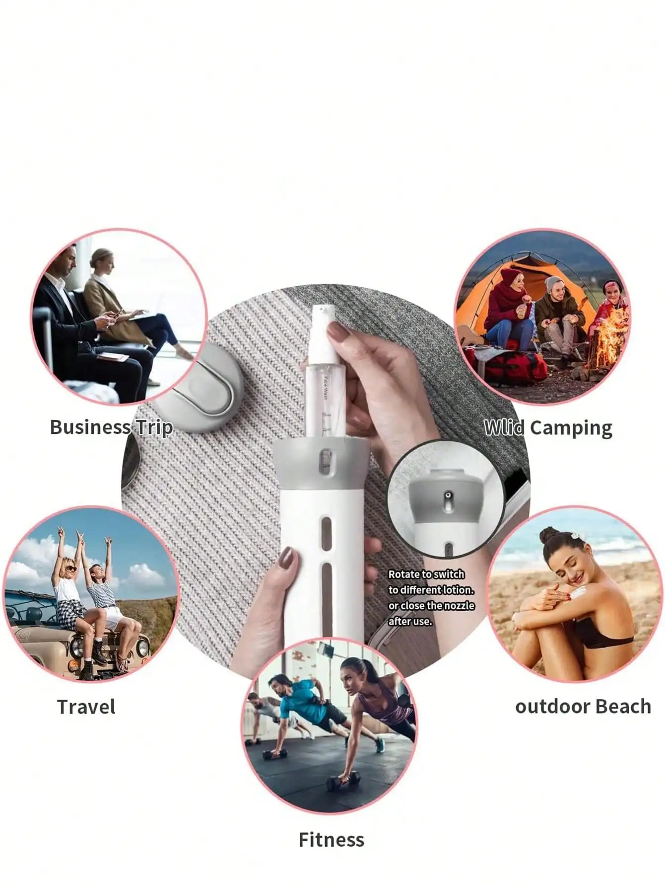 TravelEase 4-in-1 Travel Pump Bottle — The Only Toiletry Bottle You'll Ever Need