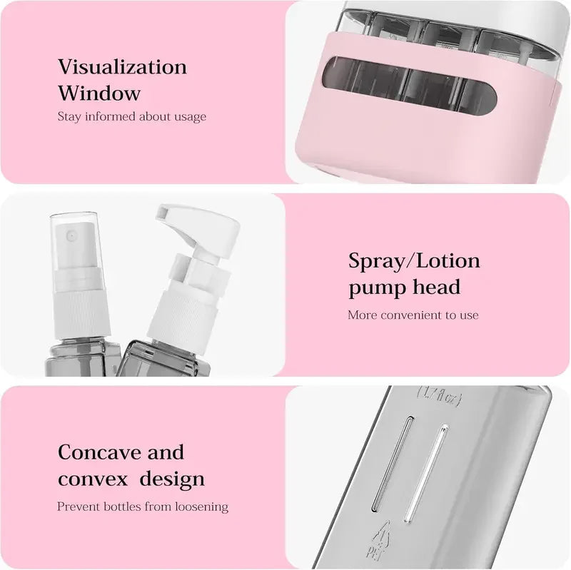 TravelEase Pro Cosmetic Dispenser — Premium Travel Bottle Set